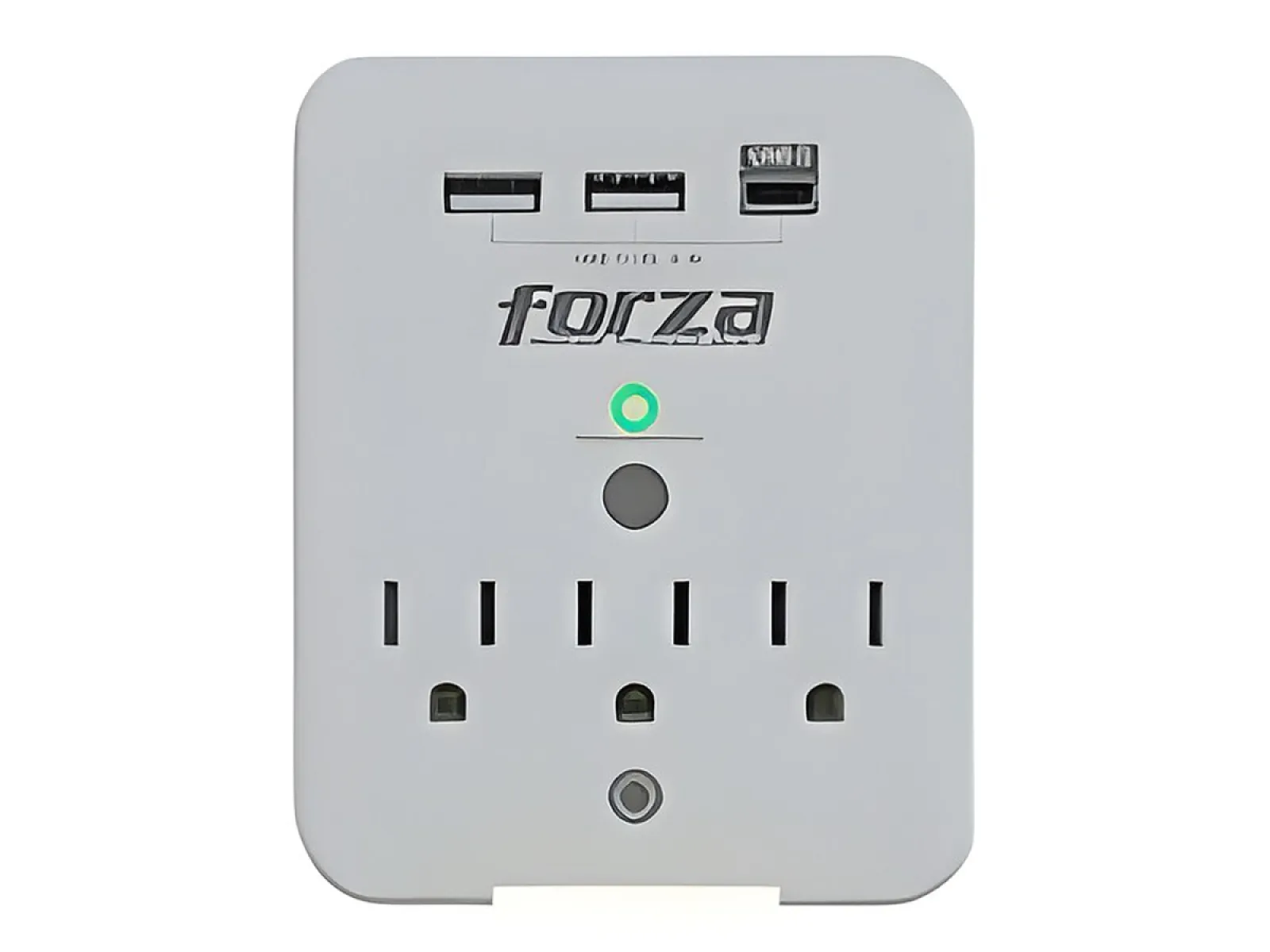 Forza FWT-331USBC - Protector contra sobretensiones (montaje en pared) - CA 125 V - 1875 vatios-conectores de salida: 3-blanco