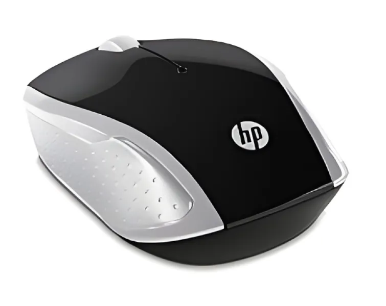 HP 200 - Mouse - diestro y zurdo - óptico-inalámbrico - 2.4 GHz-receptor inalámbrico USB-plata-para Pavilion 24, 27, 590, 595, TP01