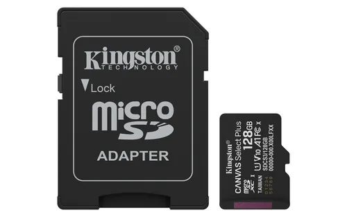 Kingston - Tarjeta de memoria flash - microSDHC - 128GB microSDXC Canvas Select