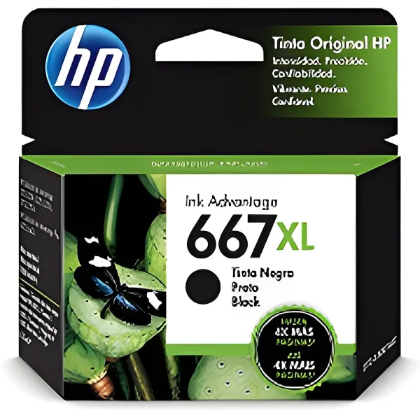 HP - 667XL - Cartucho de tinta - Negro - 3YM81AL