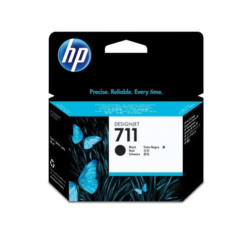 HP 711 - 80 ml - negro - cartucho de tinta original - para DesignJet T100, T120, T120 ePrinter, T125, T130, T520, T520 ePrinter, T525, T530