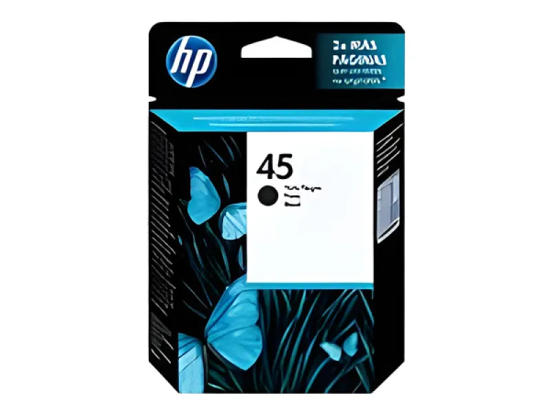 HP 45 - 42 ml - negro - cartucho de tinta original para Deskjet 83X; OfficeJet G55, G85, R40, R60, R80, T45, T65; Officejet Pro 11XX; 500 psc