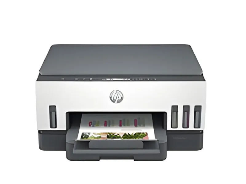 HP Smart Tank 720 All-in-One - Impresora multifunción - color - chorro de tinta-rellenable-Letter A (216 x 279 mm)/A4 (210 x 297 mm) (original)-A4/Legal (material)-hasta 13 ppm (copiando)-hasta 15 ppm (impresión)-250 hojas-USB 2.0, Wi-Fi(ac), Bluetooth