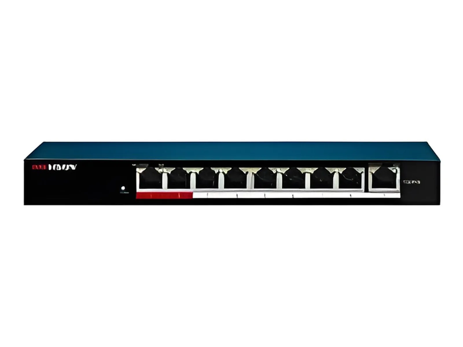 Hikvision DS-3E0109P-E/M - Switch - sin gestionar - 9 x 10/100 (PoE) + 1 x 10/100 (enlace ascendente)-sobremesa, montaje en pared-PoE (58 W)