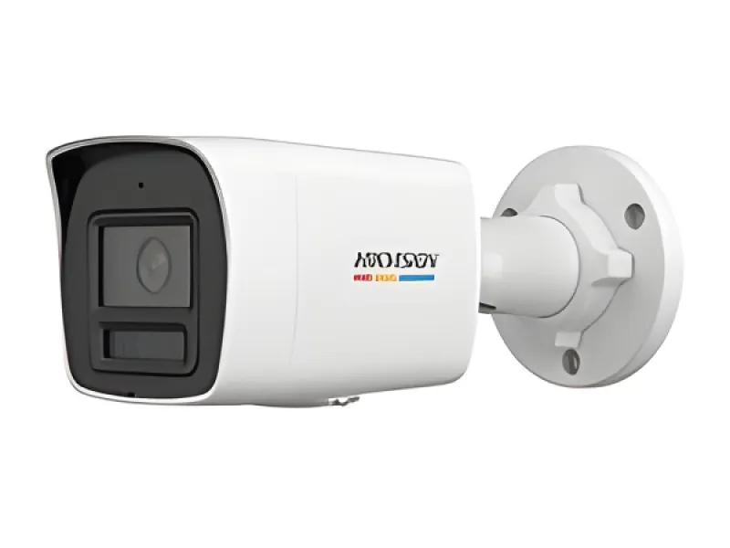 Hikvision 4MP Cámara de red tipo bala fija ColorVu con luz híbrida inteligente - Micrófono incorporado - 4MP - Exterior-H.265+-Focal fija 2.8 mm - 2560 × 1440-WDR 120DB-IP67