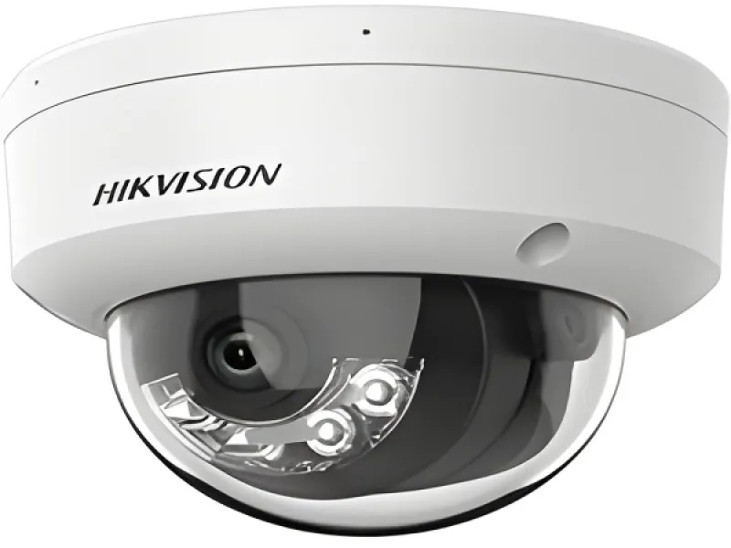 Hikvision 6MP Cámara de red tipo domo fija híbrida inteligente - Micrófono incorporado - 6MP - Exterior-H.265+-focal fija 2,8 mm - 2560 × 1440-DWDR-IP67-IK08-Micro SD