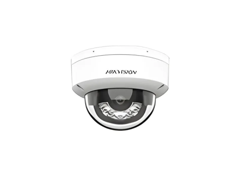 Hikvision 4MP Cámara de red tipo domo fija híbrida inteligente Acusense - Micrófono incorporado - 4MP - Exterior-H.265+-Focal fija de 2,8 mm - 2688 × 1520-WDR de 120 dB-IP67