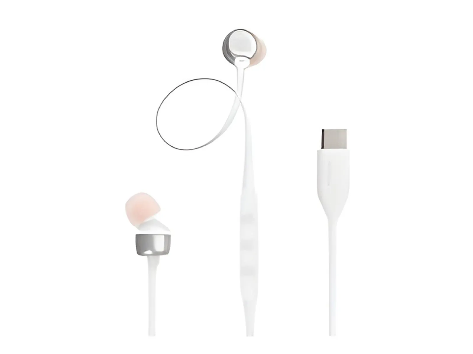JBL TUNE 310C - Audífonos internos con micro - en oreja - cableado-USB-C-blanco