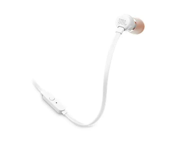 JBL - Audífonos - T110 Intraaurales con cable Blanco (S. Am