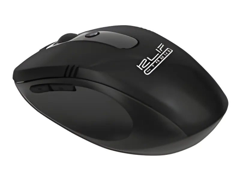Klip Xtreme KMW-330 Vector - Mouse - ergonómico - óptico - 6 botones-inalámbrico - 2.4 GHz-receptor inalámbrico USB-negro