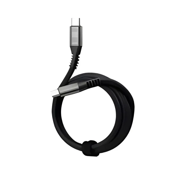 Klip Xtreme - Cable USB - 24 pines USB-C - 1,8 m - Negro - Carga rápida trenzada 240W
