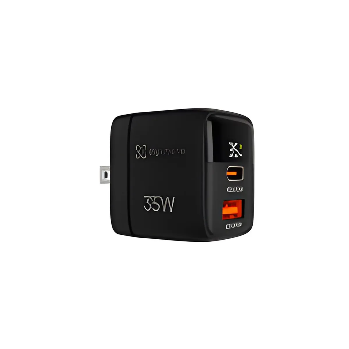 Klip Xtreme - Convertidor/cargador de corriente - 35 Watt - 24 pin USB-C / 9 pin USB Tipo A-Celular/Tablet-Pared-Para Smartphones, tablets, dispositivos pequeños