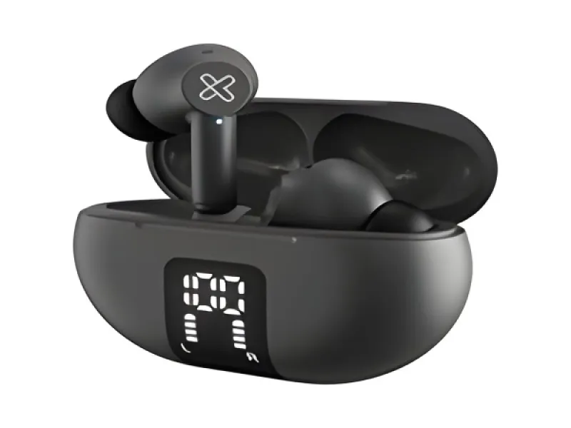 Klip Xtreme - Audífonos inalámbricos verdaderos - Para Teléfono / Para Electrónica Portátil / Para Tablet - Inalámbricos - 22Hrs ANC Gris