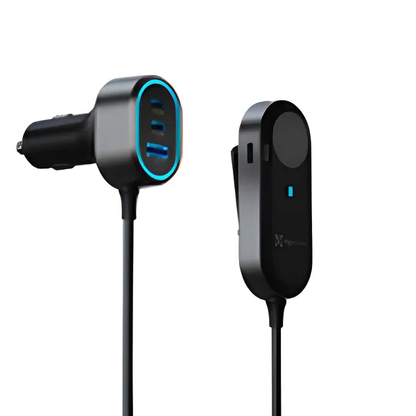 Cargador Klip Xtreme KCC-100 - Adaptador de corriente para coche - 100 Watt - 4x 24pin USB-C / 2x 9pin USB-A-Celular / Tablet-Car-Para Smartphones, tablets, dispositivos pequeños