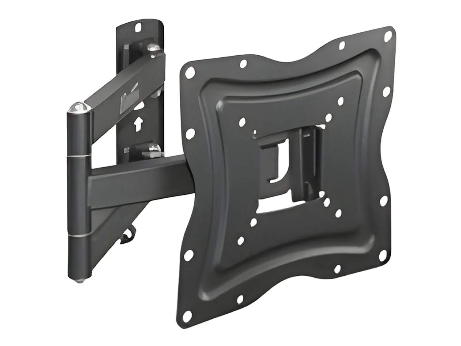 Klip Xtreme KPM-875 - Kit de montaje (placa de contacto, soporte para montaje en pared, brazo oscilante doble) - para pantalla plana - acero con recubrimiento en polvo-negro-tamaño de pantalla: 13"-46"-interfaz de montaje: hasta 400 x 400 mm-se puede inst