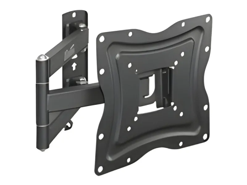 Klip Xtreme KPM-875 - Kit de montaje (placa de contacto, soporte para montaje en pared, brazo oscilante doble) - para pantalla plana - acero con recubrimiento en polvo-negro-tamaño de pantalla: 13"-46"-interfaz de montaje: hasta 400 x 400 mm-se puede inst