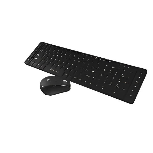 Klip Xtreme - Set de teclado y Mouse - Español - Inalámbrico - 2,4 GHz - Todo negro