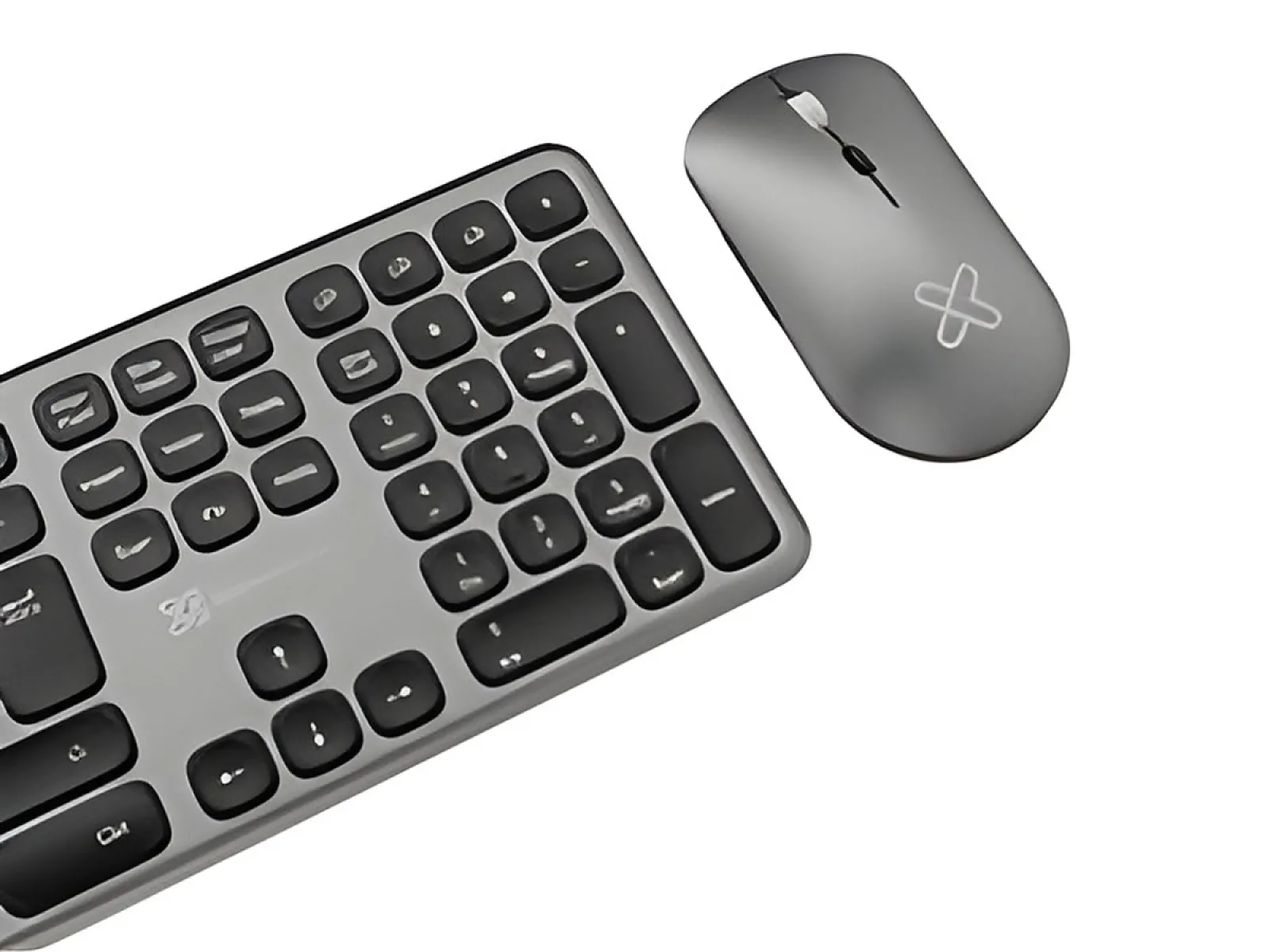 Klip Xtreme - Set de teclado y Mouse - Español (Latinoamérica) - Inalámbrico-Bluetooth-Aluminio plateado-KBK - 850