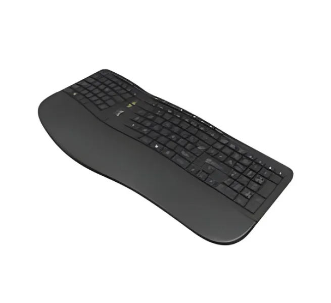 Klip Xtreme - Teclado - Español - Inalámbrico - 2.4 GHz - Todo negro - Ergonómico