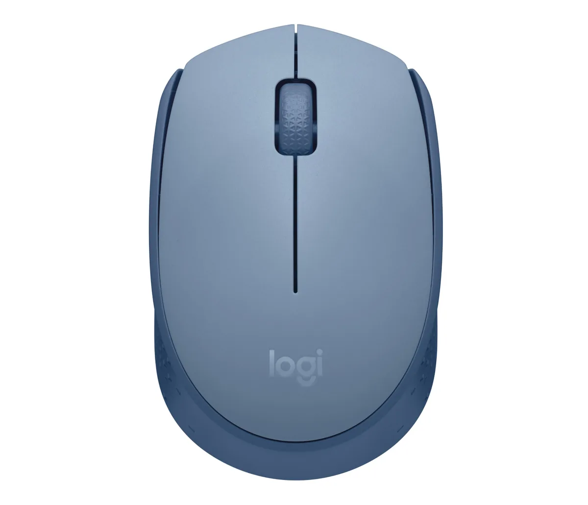 Logitech M170 Wireless Mouse, Ambidextrous, Blue Gray - Mouse - diestro y zurdo - óptico - 3 botones-inalámbrico - 2.4 GHz-receptor inalámbrico USB-azul/gris