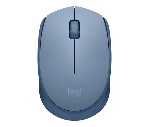Logitech M170 Wireless Mouse, Ambidextrous, Blue Gray - Mouse - diestro y zurdo - óptico - 3 botones-inalámbrico - 2.4 GHz-receptor inalámbrico USB-azul/gris