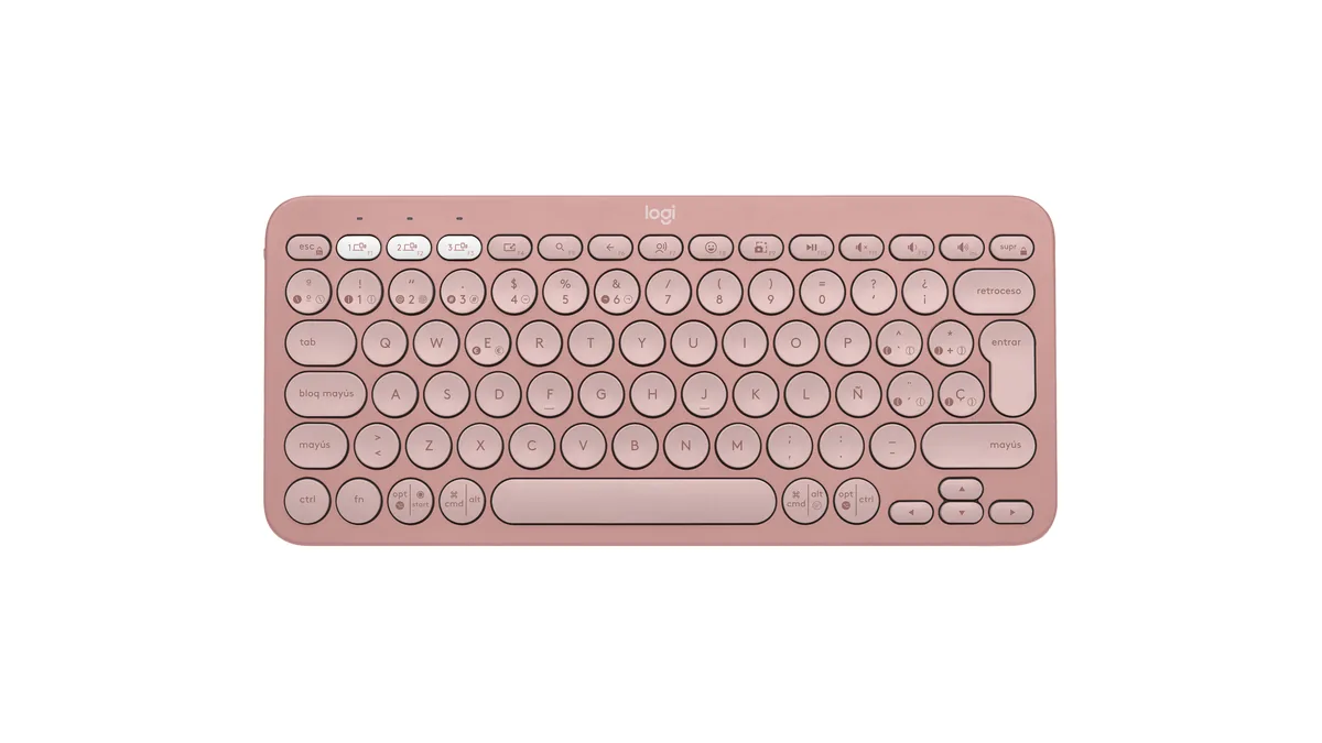 Logitech - Teclado - Inalámbrico - Rose-Con Bluetooth