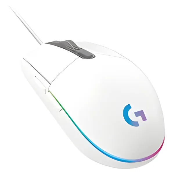 Logitech Gaming Mouse G203 LIGHTSYNC - Mouse - óptico - 6 botones-cableado-USB-blanco