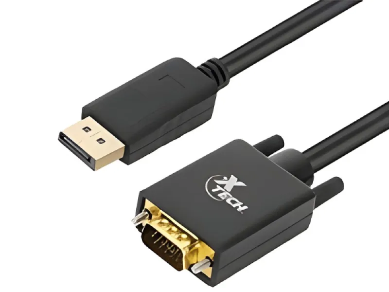 Xtech - Cable DisplayPort / VGA - Negro - XTC - 377
