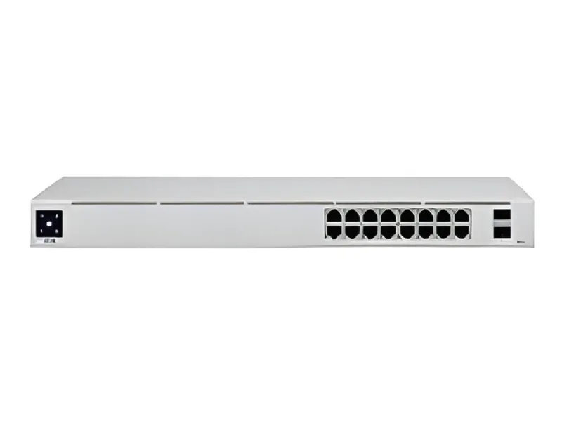 Ubiquiti UniFi Switch USW-16-POE - Switch - Gestionado - 16 x 10/100/1000 (8 PoE+) + 2 x Gigabit SFP-montaje en rack, sobremesa-PoE+ (42 W)