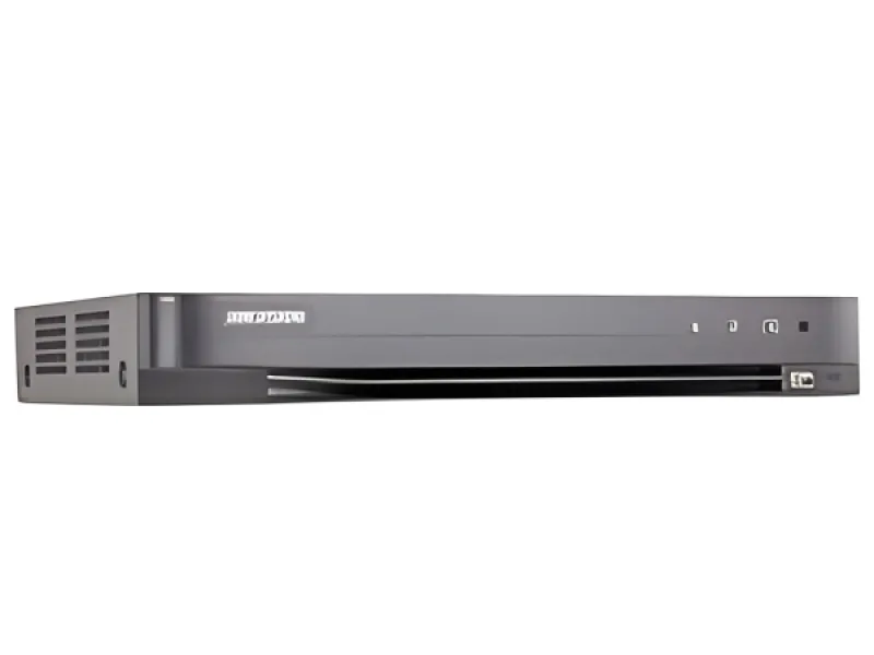 Hikvision IDS-7204HQHI-M1/XT DVR AcuSense 4 canales 1080p 1U H.265 - HDTVI/AHD/CVI/CVBS/IP - 1 disco duro SATA hasta 10TB - H.265 Pro+/H.265 Pro/H.265/H.264+/H.264-Hasta 6 cámaras de red (6MP) pueden conectarse-Soporta Tecnología de Detección de Movimient