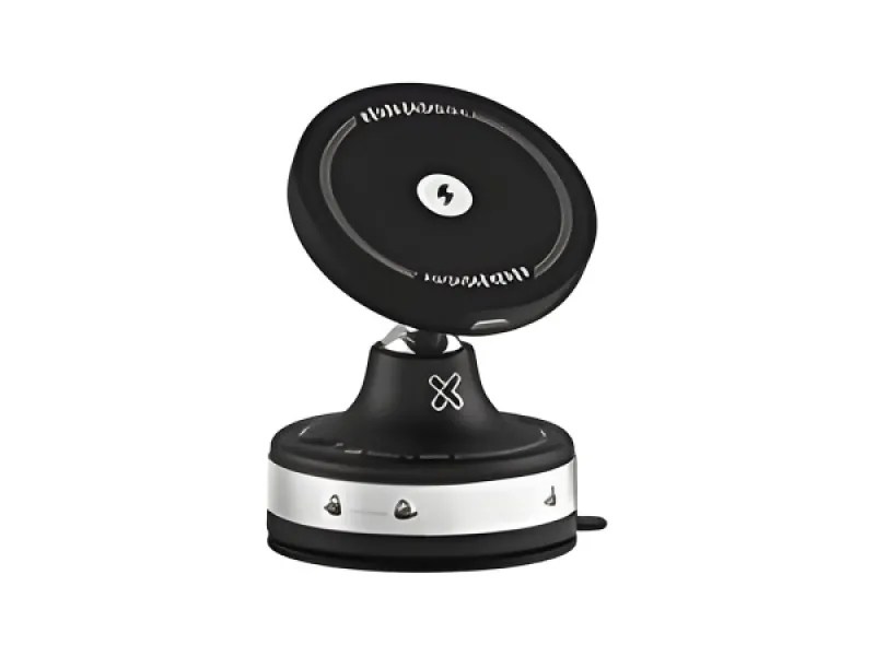 Klip Xtreme - Soporte de carga inalámbrico para coche - 15 Watt - 24 pin USB-C-Celular/Audífonos inalámbricos/Apple AirPods/Apple Watch-Inalámbrico-Para Smartphones-Articulado al vacío