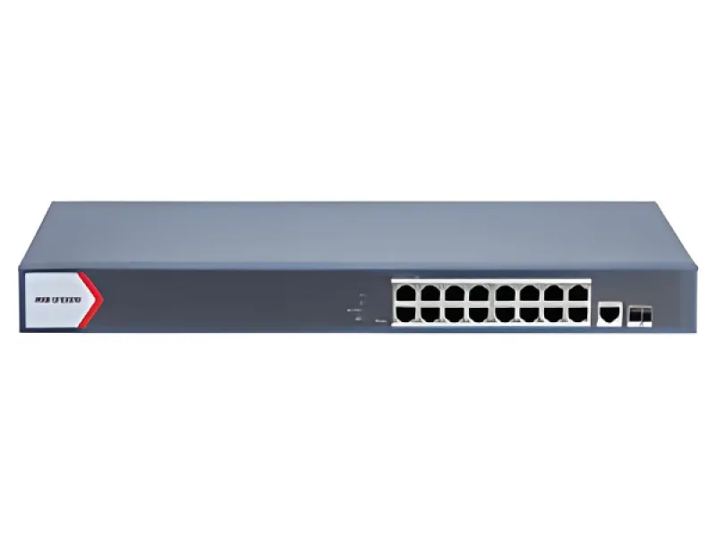 Hikvision - Switch - 16 - Gigabit Smart POE DS - 3E1518P-E