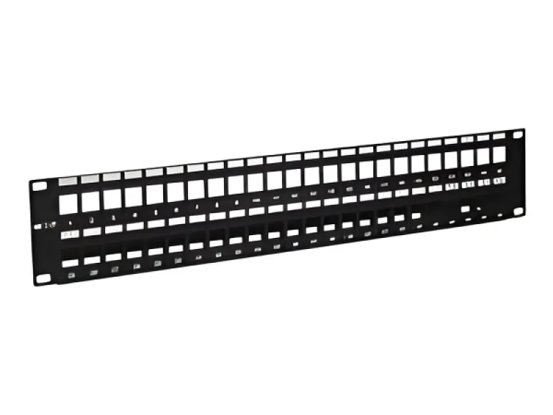 Nexxt - Tablero de conexiones - instalable en bastidor - negro, RAL 9005 - 2U - 19"-48 puertos