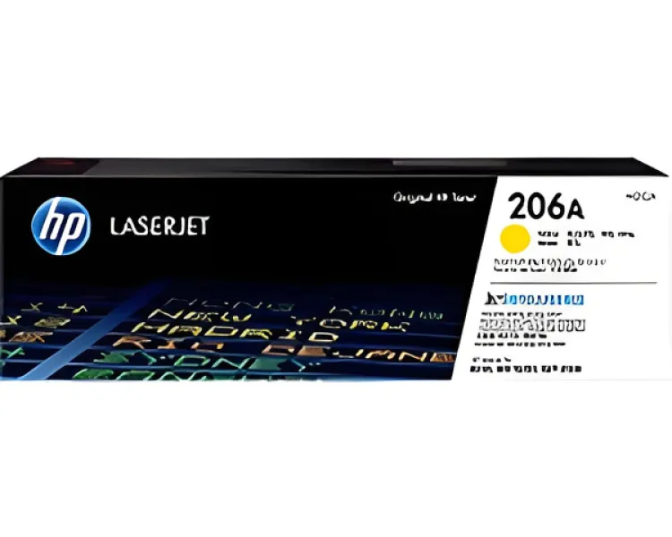 HP 206A - Amarillo - original - LaserJet-cartucho de tóner (W2112A)-para Color LaserJet Pro M255, M283, MFP M282, MFP M283