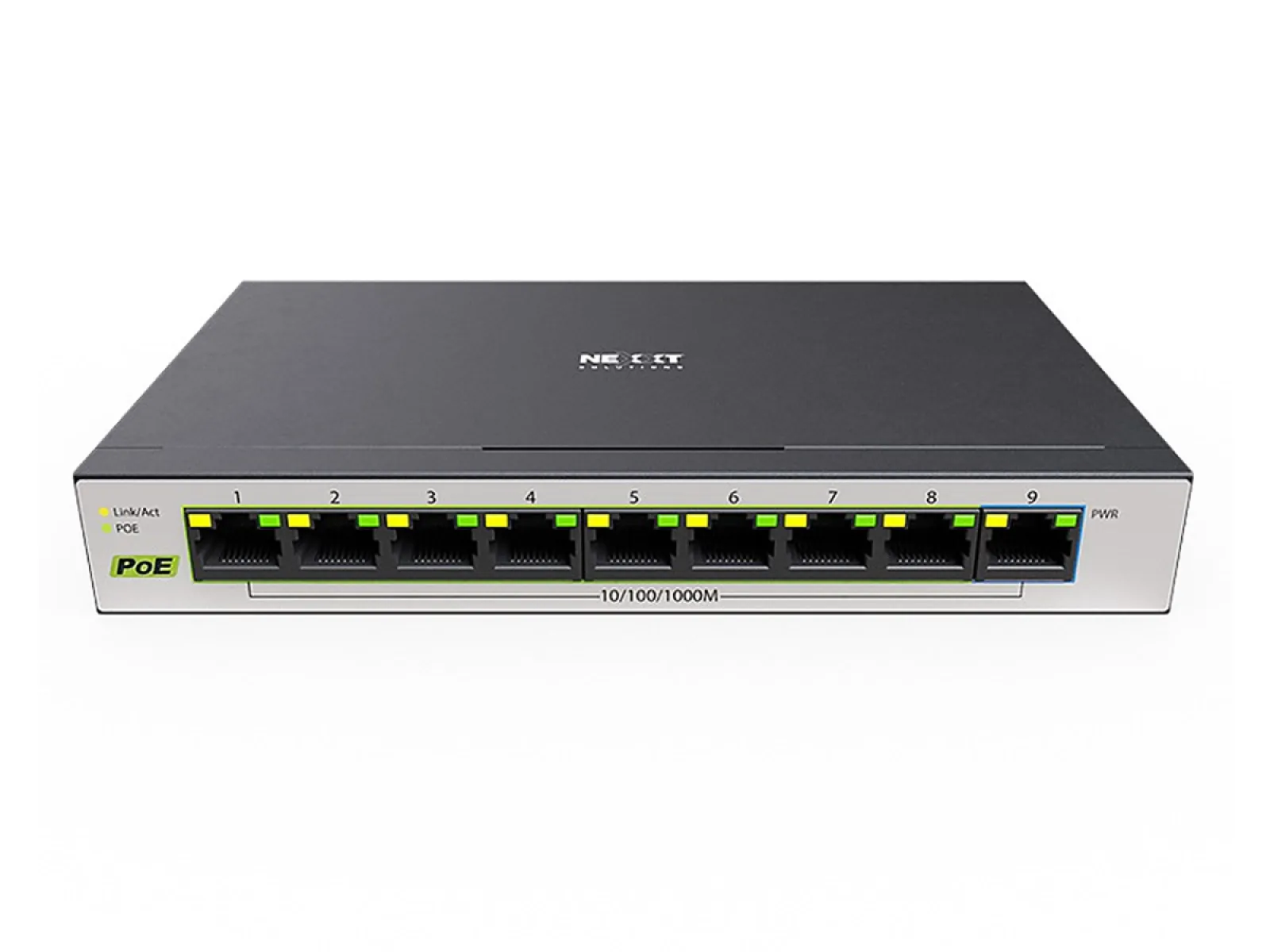 Nexxt Solutions Infraestructura - Switch - Gigabit Ethernet - 9 x 10/100/1000 - 1 Gigabit Ethernet - 9 POE+ 120W