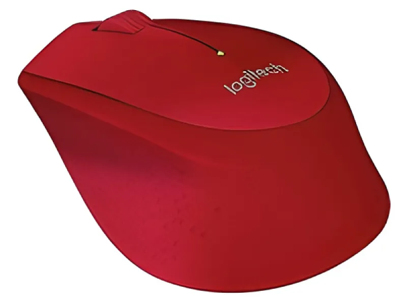 Logitech M280 - Mouse - diestro - óptico - 3 botones-inalámbrico - 2.4 GHz-receptor inalámbrico USB-rojo