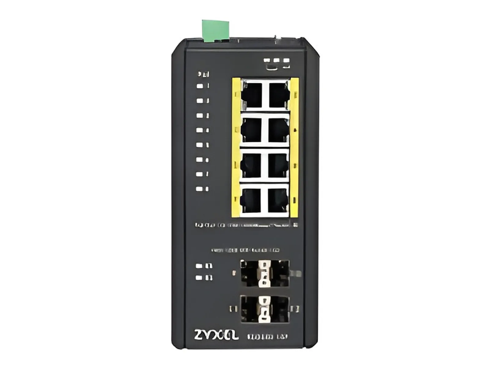 Zyxel RGS200-12P - Switch - Gestionado - 8 x 10/100/1000 (PoE+) + 4 x SFP-montaje en riel DIN, montaje en rack-PoE+ (240 W)-alimentación cc