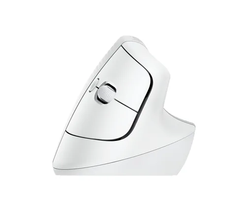 Logitech Lift Vertical Ergonomic Mouse - Mouse vertical - ergonómico - 6 botones-inalámbrico - 2.4 GHz, Bluetooth-receptor de USB Logitech Logi Bolt-blanco hueso