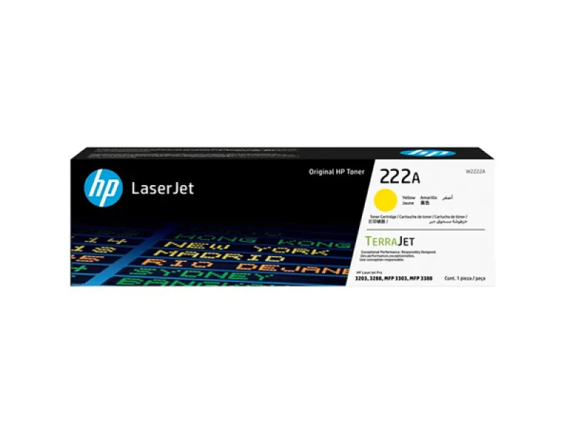 HP - 222A - Cartucho de toner - Amarillo-CARRO DE TONER ORIGINAL LASERJET