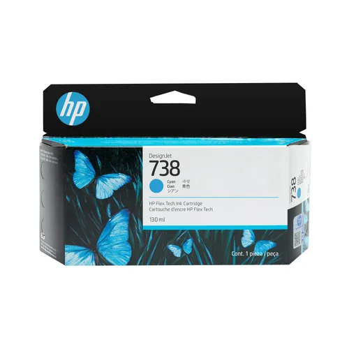 HP - 738 - Cartucho de tinta - Cian - 130 ml