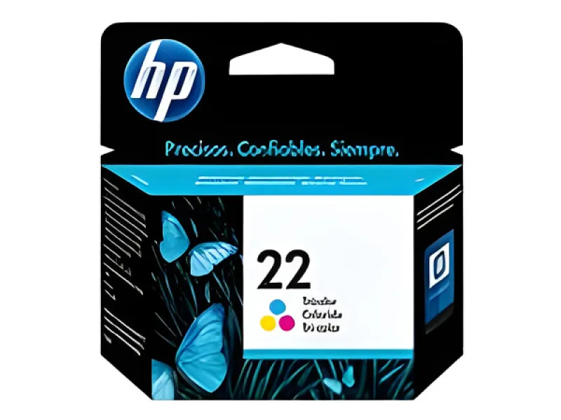 HP 22 - 5 ml - color (cian, magenta, amarillo) - original-cartucho de tinta-para Deskjet F2185, F2187, F2210, F2235, F2240, F2275, F2280, F2290, F375, F4175, F4190, F4194