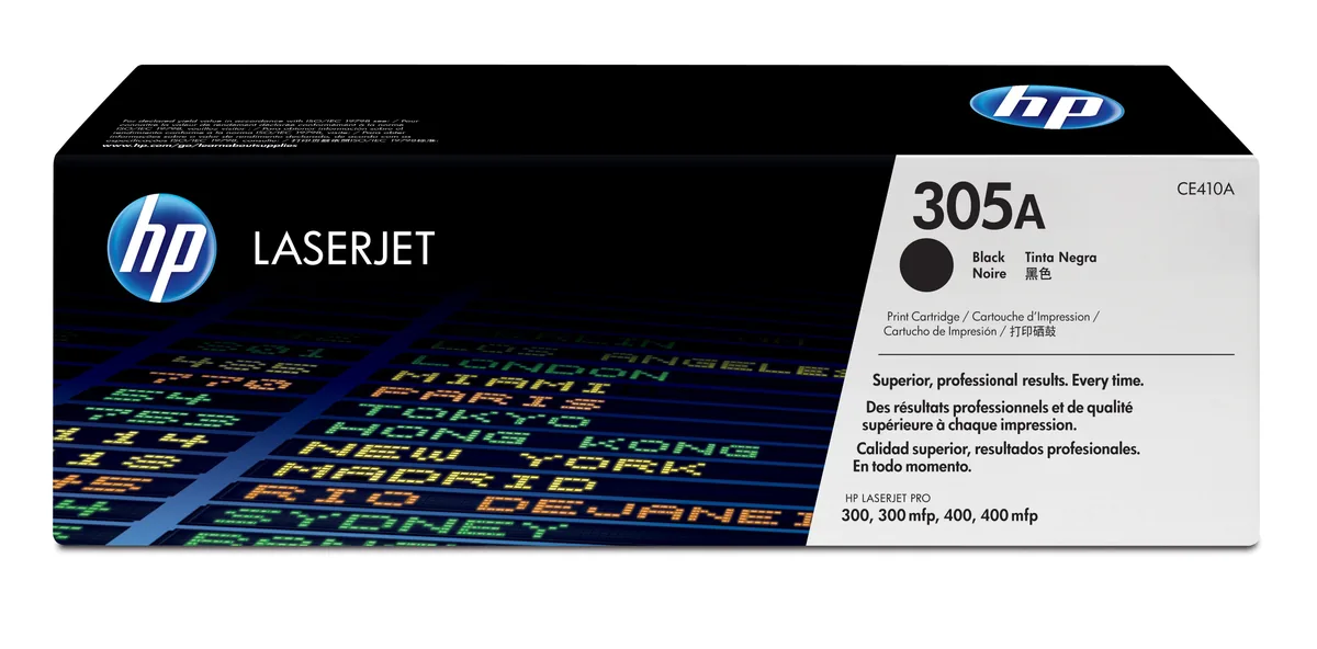 HP 305A - Negro - Original - Cartucho de tóner LaserJet (CE410A) - para LaserJet Pro 300 M351, 400 M451, MFP M375, MFP M475