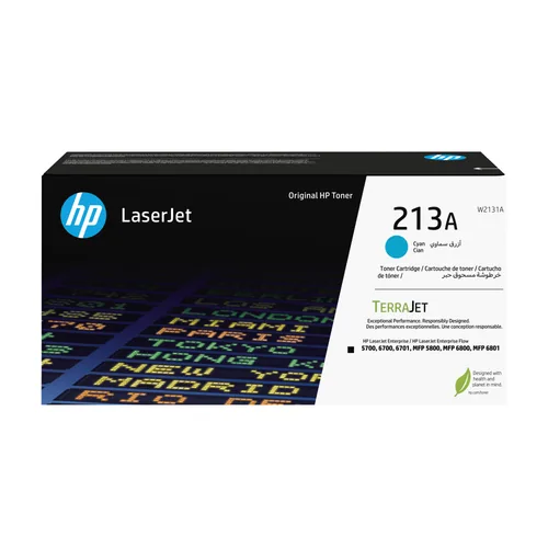 HP 213A - Cian - Original - Cartucho de Tóner LaserJet (W2131A) - Para Color LaserJet Enterprise 5700dn, 6700dn, MFP 5800dn, MFP 6800dn