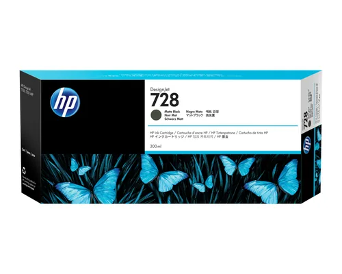 HP 728 - 300 ml - negro mate - original - DesignJet - cartucho de tinta - para DesignJet T730, T830