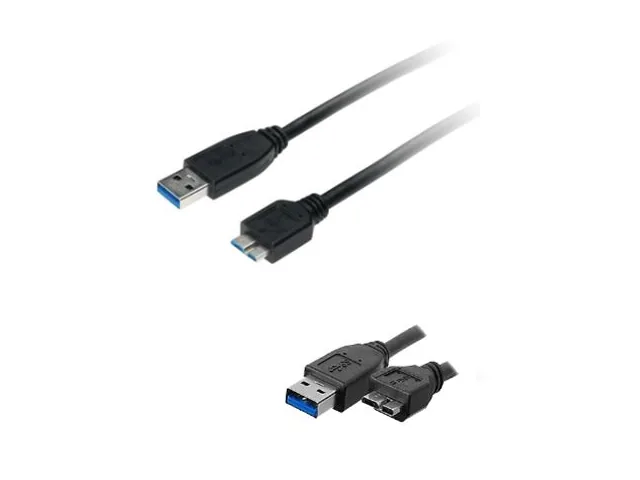 Xtech - XTC-365 - Cable de datos - USB a Micro USB 3.0 - 91 cm - Negro - 3 pies para discos duros