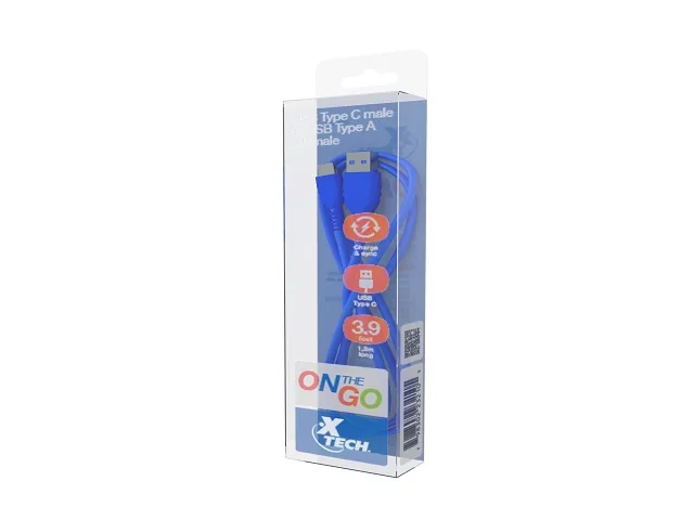 Xtech - Cable USB - 4 pin USB Tipo A - USB Tipo-C - 1,2 m - Bolsa de 10 un XTG - 238