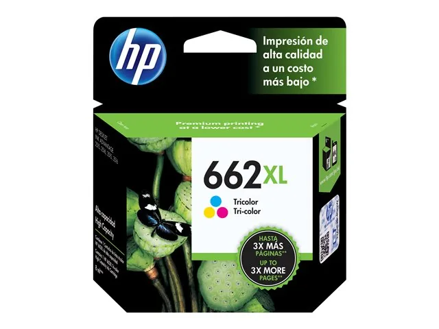 HP 662XL - Alto rendimiento - color (cian, magenta, amarillo) - original-Ink Advantage-cartucho de tinta-para Deskjet 1516, Ink Advantage 15XX, Ink Advantage 35XX, Ink Advantage 4645