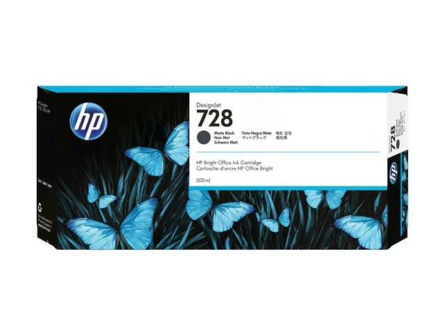 HP 728 - 300 ml - negro mate - original - DesignJet - cartucho de tinta - para DesignJet T730, T830