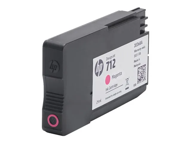 HP 712 - 29 ml - Magenta - Original-DesignJet-Cartucho de tinta-para DesignJet Studio, T210, T230, T250, T630, T650