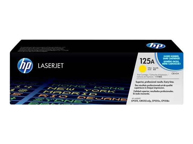 HP 125A - Amarillo - original - LaserJet-cartucho de tóner (CB542A)-para Color LaserJet CM1312 MFP, CP1215, CP1217, CP1515n, CP1518ni